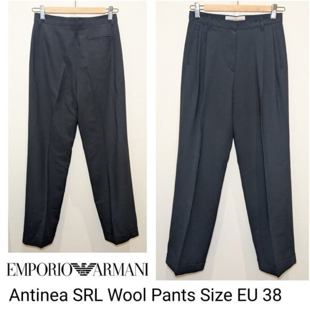 Emporio Armani Black Straight Leg Pants